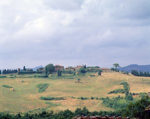 ヴィラデルアンカとその周辺の田園地帯の景色